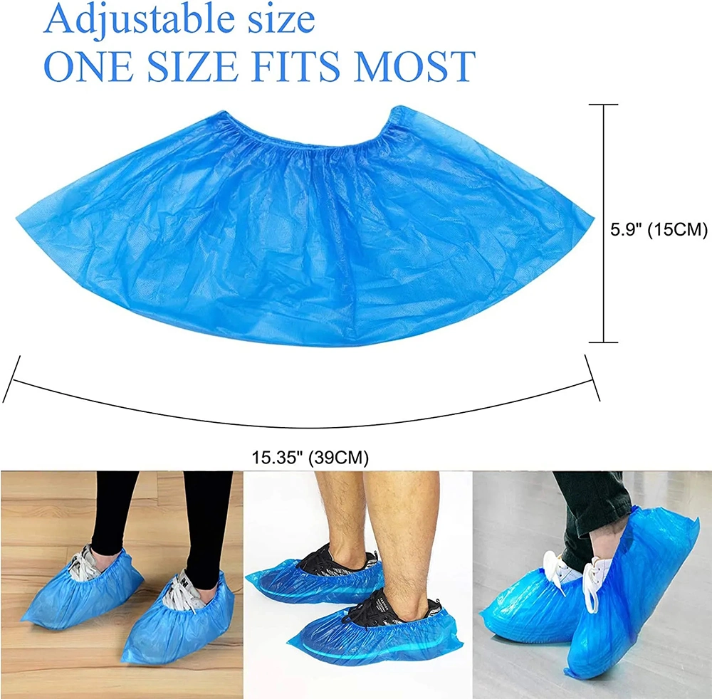 Plastic Protective Shoes Waterproof Lightweight Disposable PE Shoecover