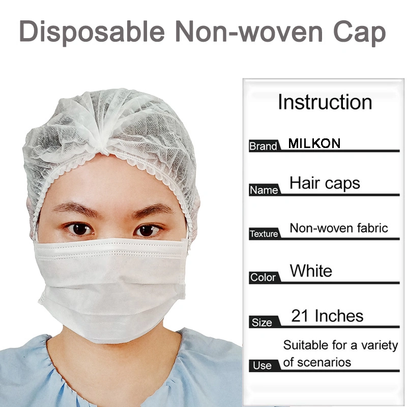 Disposable Round Cap/Nurse Cap/Bouffant Cap/Hair Net