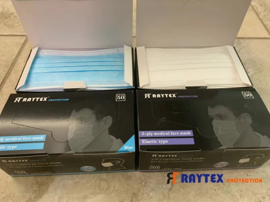 Tela no tejida Raytex 11031 Tipo de gancho para mascarilla facial de 3 capas Suministro directo de fábrica